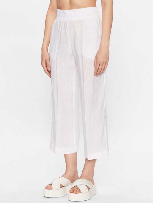 s.Oliver s.Oliver Текстилни панталони 2128993 Бял Regular Fit