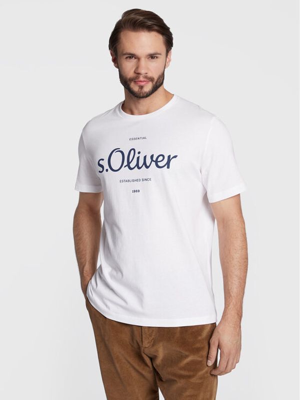 s.Oliver s.Oliver Тишърт 2057432 Бял Regular Fit