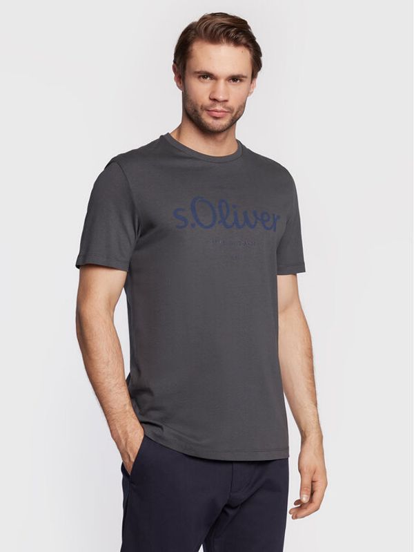 s.Oliver s.Oliver Тишърт 2057432 Сив Regular Fit
