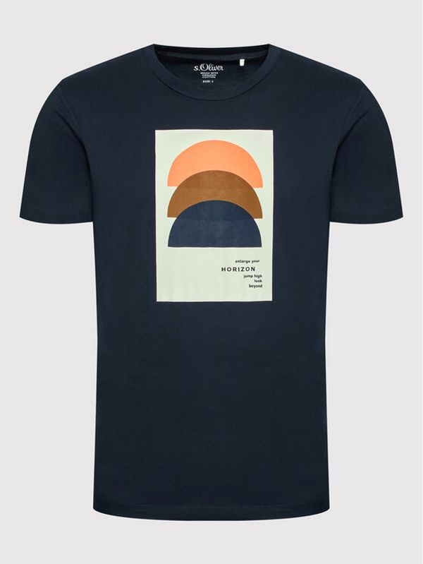 s.Oliver s.Oliver Тишърт 2111344 Тъмносин Regular Fit