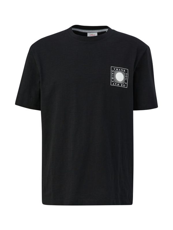 s.Oliver s.Oliver Тишърт 2129466 Черен Regular Fit