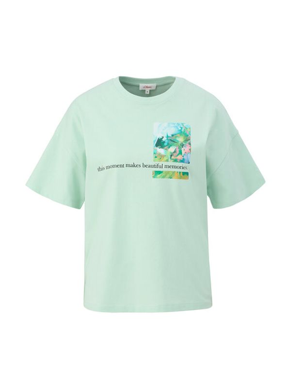 s.Oliver s.Oliver Тишърт 2130597 Зелен Loose Fit