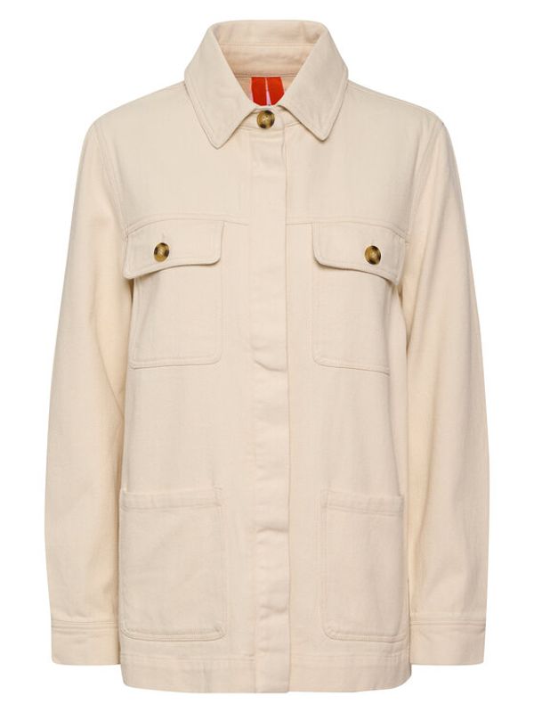 Saint Tropez Saint Tropez Дънково яке 30512309 Бежов Oversize