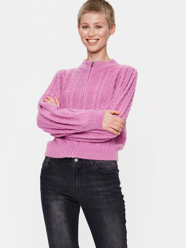 Saint Tropez Saint Tropez Кардиган 30512363 Розов Casual Fit