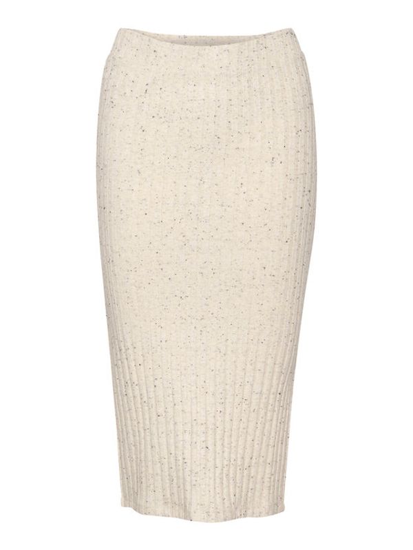 Saint Tropez Saint Tropez Миди пола 30512401 Бял Slim Fit