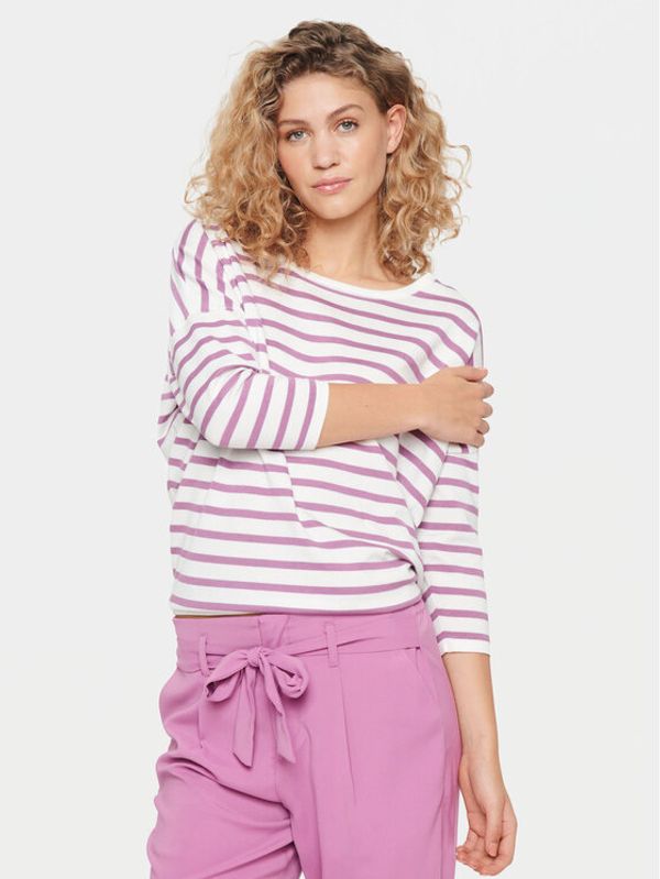 Saint Tropez Saint Tropez Пуловер 30512551 Виолетов Loose Fit