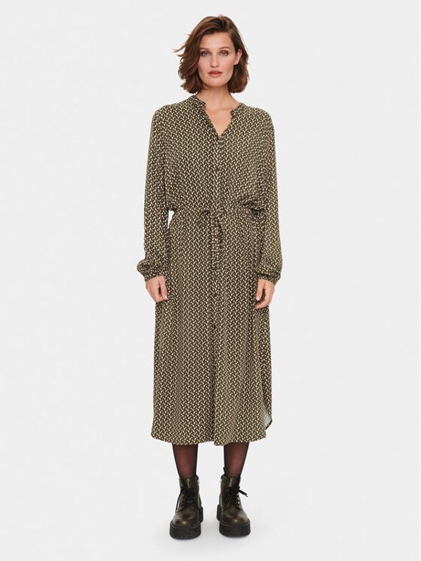 Saint Tropez Saint Tropez Рокля тип риза 30511353 Зелен Casual Fit