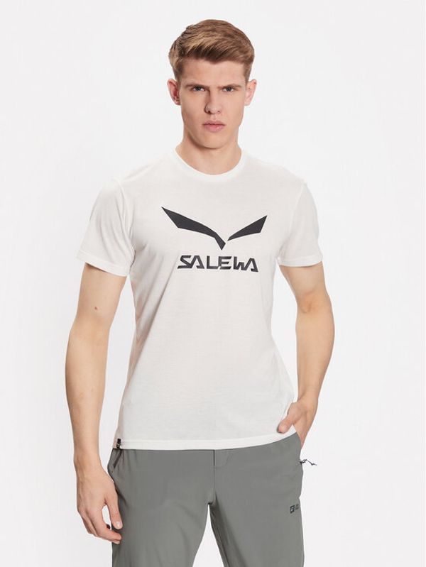 Salewa Salewa Тишърт Solidlogo Dry 27018 Бял Regular Fit