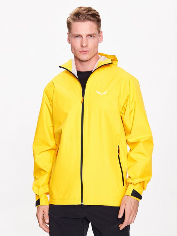Salewa Salewa Яке за дъжд Puez 28615 Жълт Regular Fit