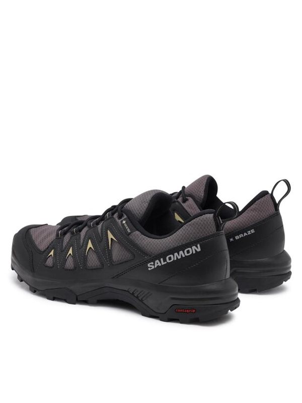 Salomon Salomon Туристически X Braze GORE-TEX L47180500 Сив