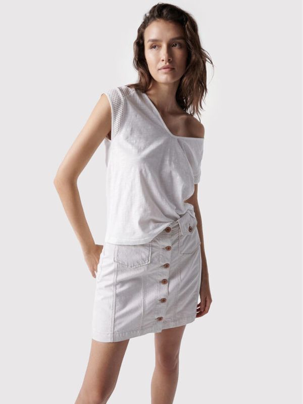 Salsa Salsa Блуза 126438 Бял Slim Fit