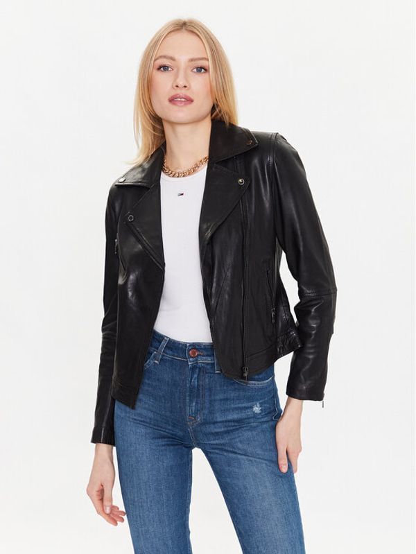 Salsa Salsa Кожено яке 127058 Черен Regular Fit