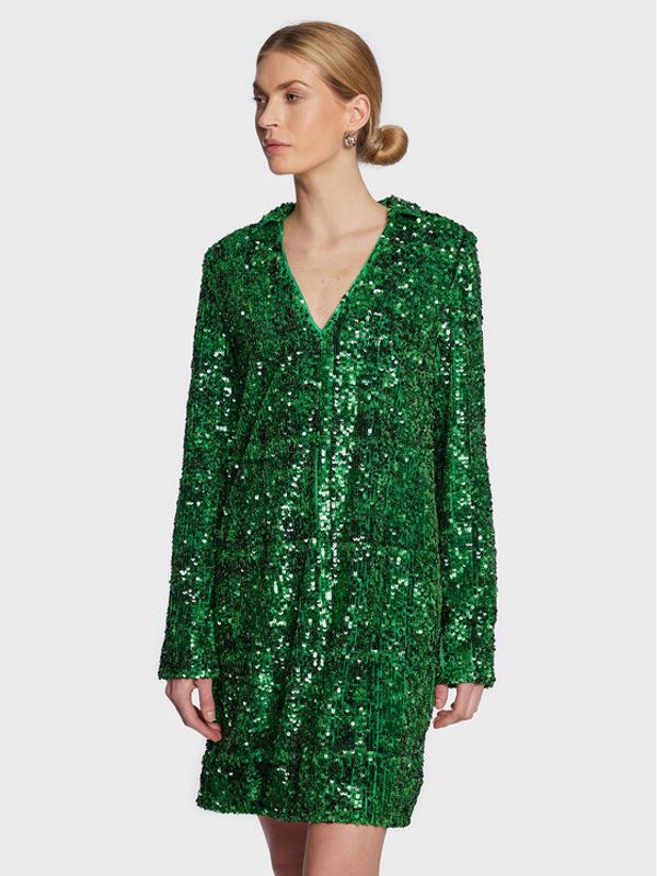 Samsøe Samsøe Samsøe Samsøe Коктейлна рокля Felicia F22400087 Зелен Regular Fit