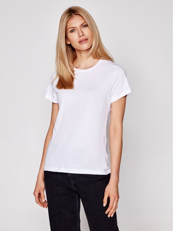 Samsøe Samsøe Samsøe Samsøe Тишърт Solly Solid F00012050 Бял Regular Fit