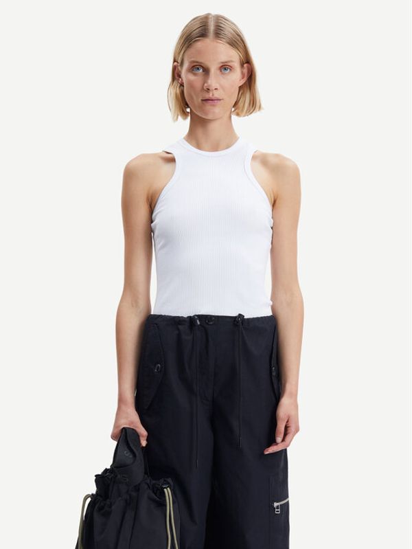 Samsøe Samsøe Samsøe Samsøe топ Helene F23100201 Бял Slim Fit