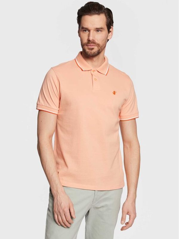 Save The Duck Save The Duck Тениска с яка и копчета DR0136M BATE16 Оранжев Regular Fit