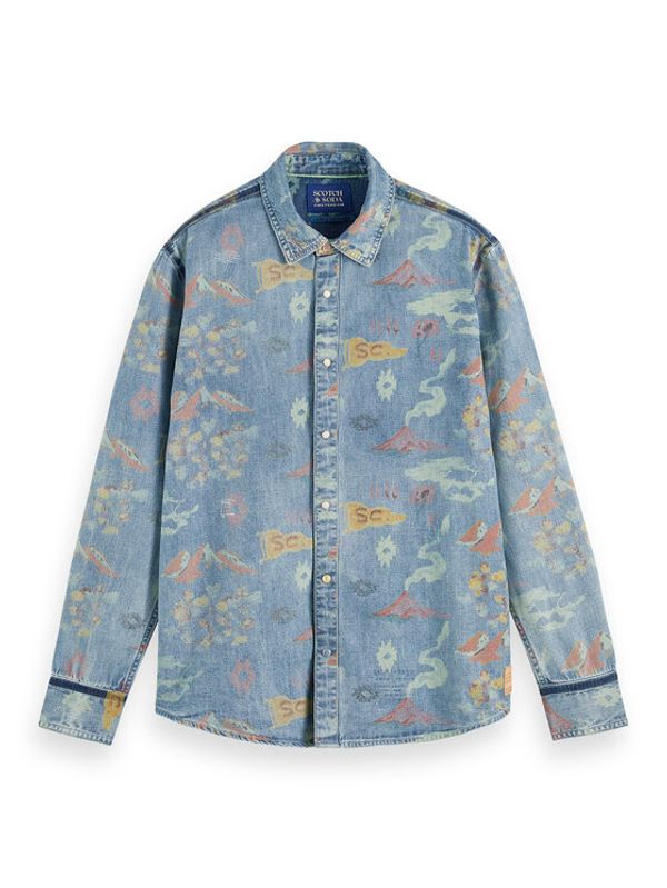 Scotch & Soda Scotch & Soda дънкова риза 167258 Син Regular Fit
