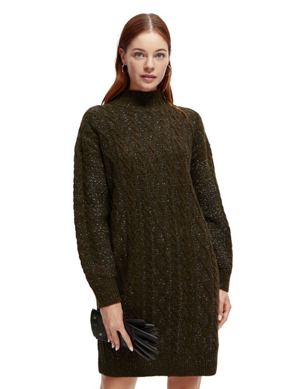 Scotch & Soda Scotch & Soda Плетена рокля 169560 Зелен Regular Fit