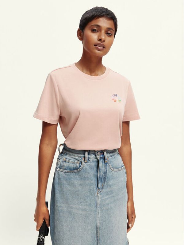 Scotch & Soda Scotch & Soda Тишърт 167885 Розов Regular Fit