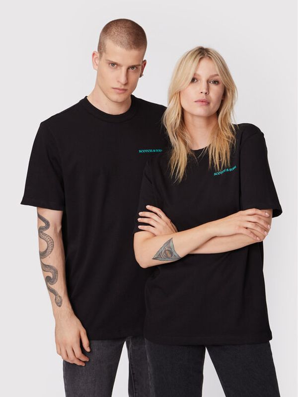 Scotch & Soda Scotch & Soda Тишърт Unisex 167331 Черен Regular Fit