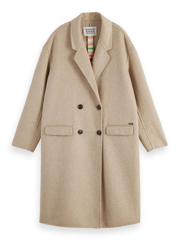 Scotch & Soda Scotch & Soda Вълнено палто 168698 Бежов Regular Fit