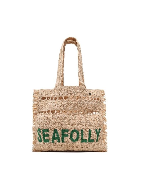 Seafolly Seafolly Дамска чанта Logo Woven Tote 71927-BG Бежов