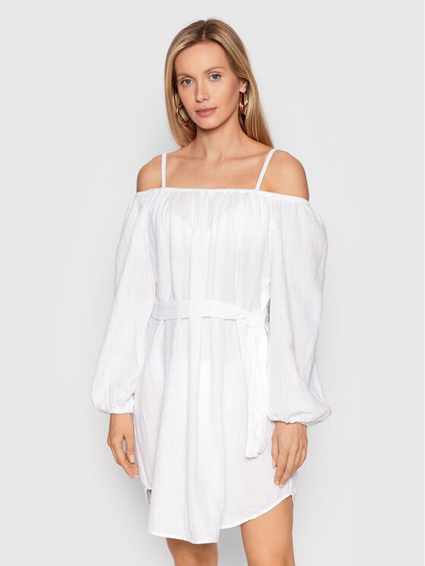 Seafolly Seafolly Лятна рокля 54607-CU Бял Relaxed Fit