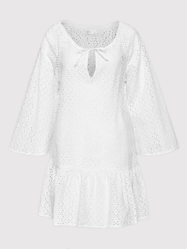 Seafolly Seafolly Лятна рокля Broderie Anglaise 54700-CU Бял Relaxed Fit