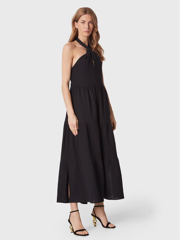 Seafolly Seafolly Лятна рокля Halter 54864-DR Черен Regular Fit