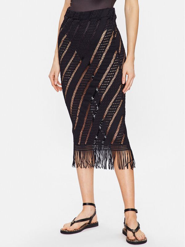 Seafolly Seafolly Миди пола Marrakesh 54847-SK Черен Slim Fit