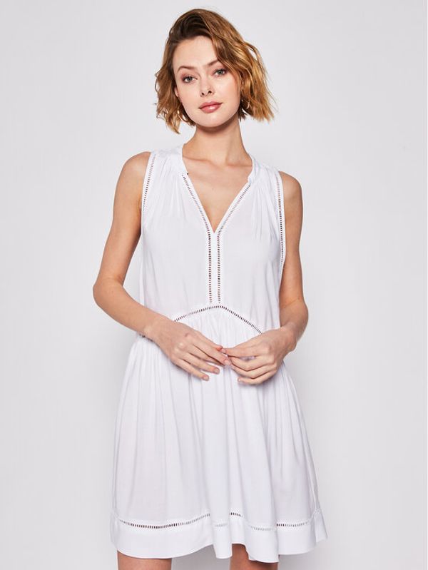 Seafolly Seafolly Плажна рокля Beach Basics 52931-DR Бял Regular Fit