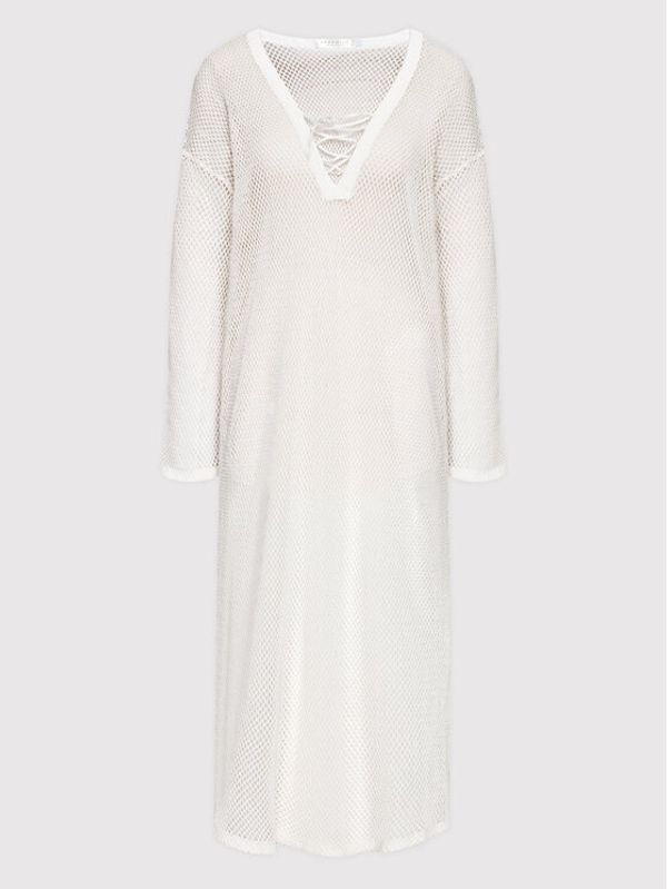 Seafolly Seafolly Плажна рокля Crochet Cover Up 54630-CU Бял Relaxed Fit
