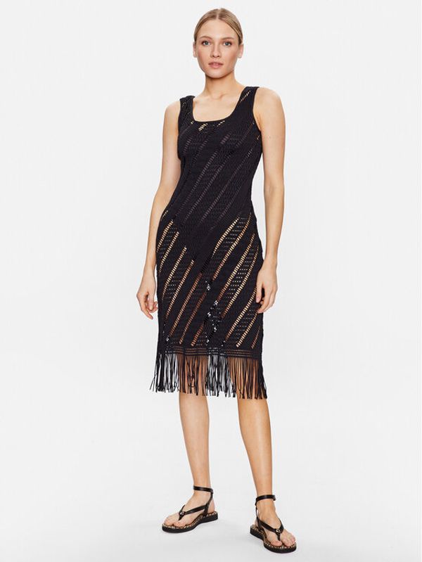 Seafolly Seafolly Плажна рокля Marrakesh 54848-CU Черен Slim Fit