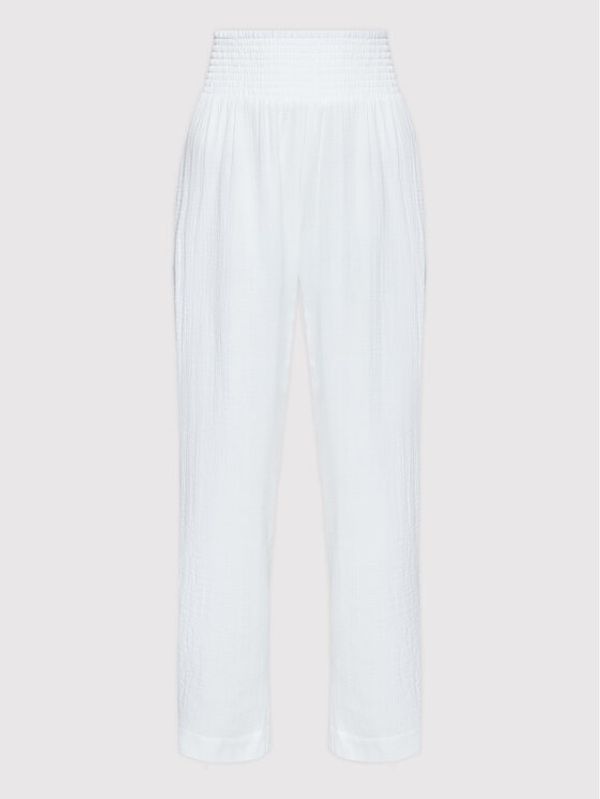 Seafolly Seafolly Текстилни панталони Double Cloth 54341-PA Бял Rlaxed Fit