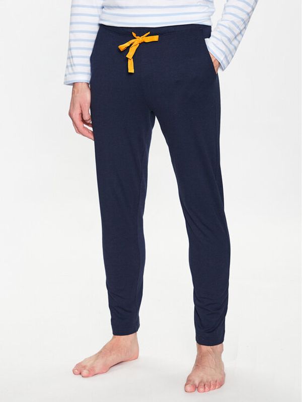 Seidensticker Seidensticker Долнище на пижама 12.115360 Тъмносин Straight Fit