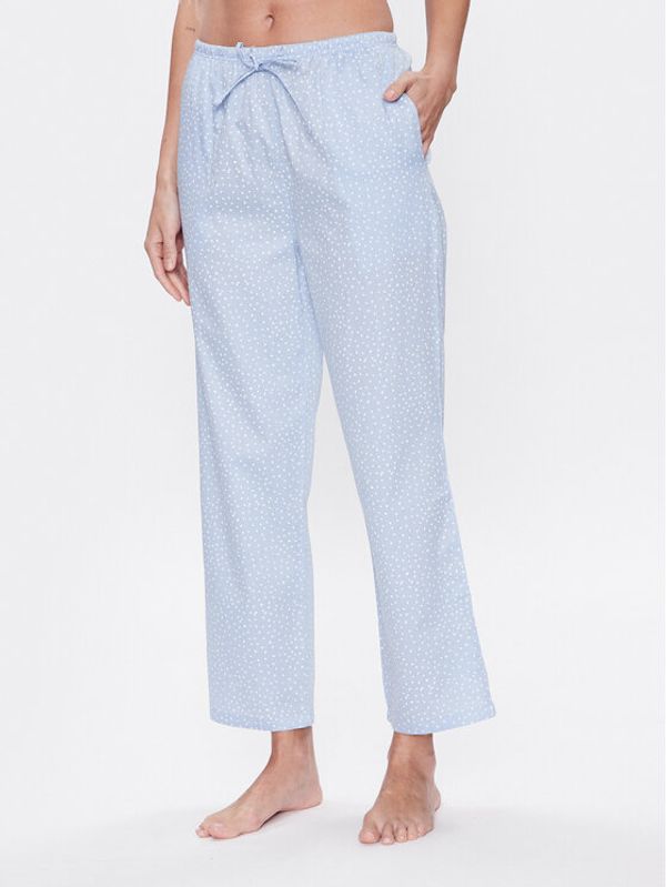 Seidensticker Seidensticker Долнище на пижама Woven Satin Pajama Pant Син Straight Fit