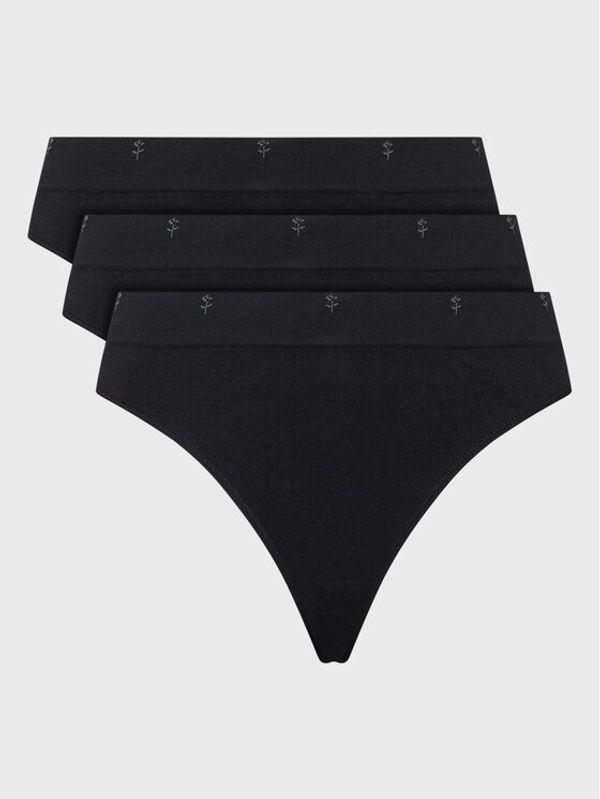 Seidensticker Seidensticker Комплект 3 чифта класически бикини 12.600016 Черен