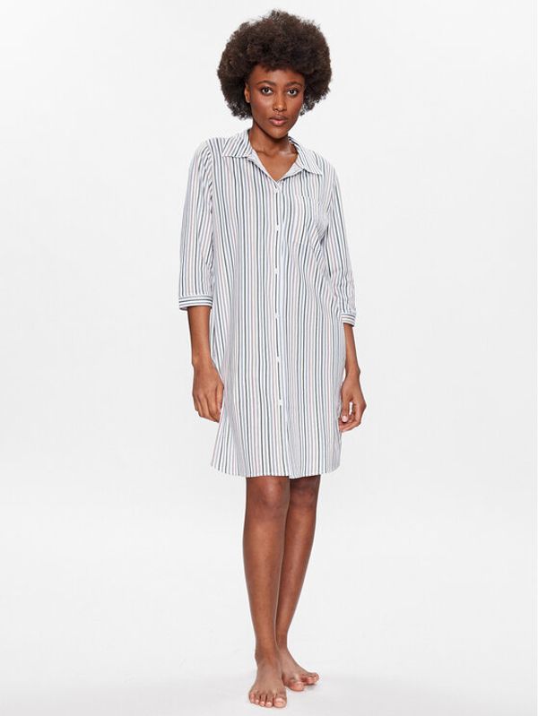 Seidensticker Seidensticker Нощница Mix & Match Jersey Nightdress Бял Straight Fit