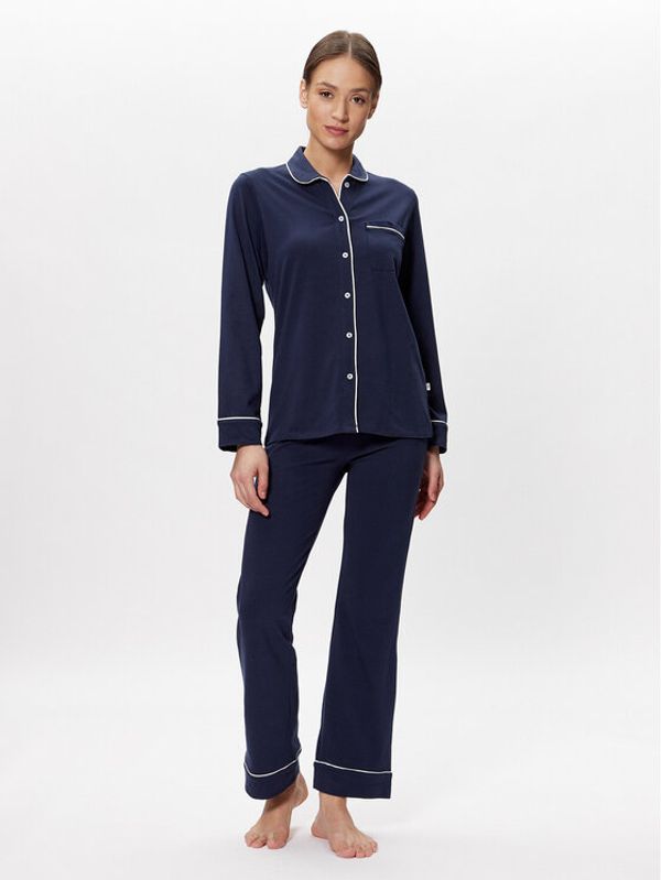 Seidensticker Seidensticker Пижама Classic Pajama Set Тъмносин Straight Fit