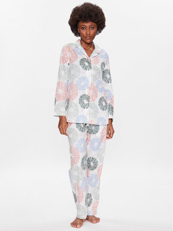 Seidensticker Seidensticker Пижама Classic Woven Satin Pajama Set Цветен Straight Fit