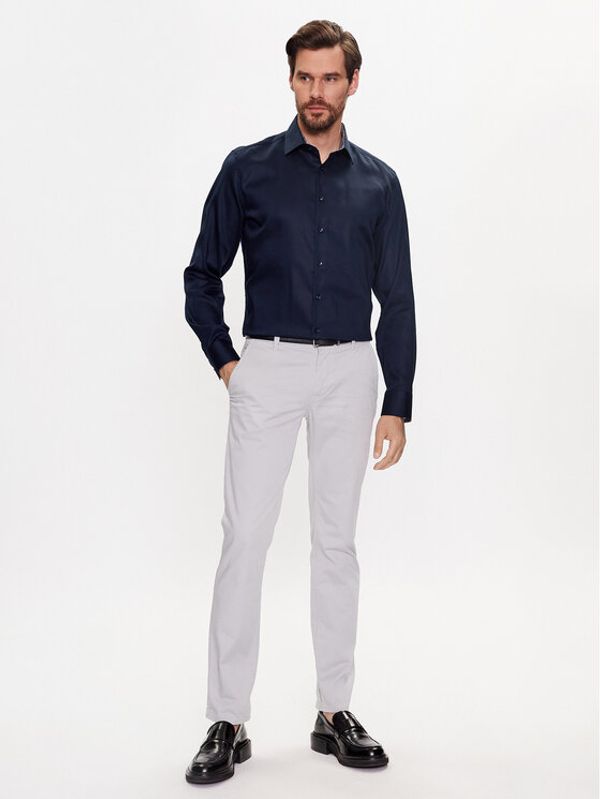 Seidensticker Seidensticker Риза 01.640780 Тъмносин Slim Fit