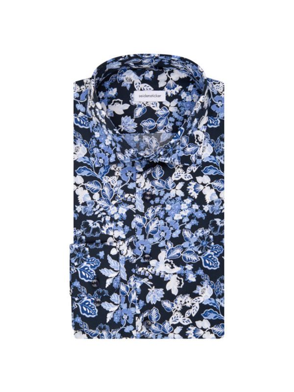 Seidensticker Seidensticker Риза 01.640830 Син Slim Fit