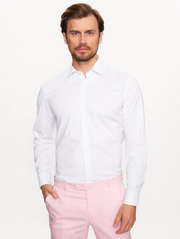 Seidensticker Seidensticker Риза 01.641180 Бял Slim Fit