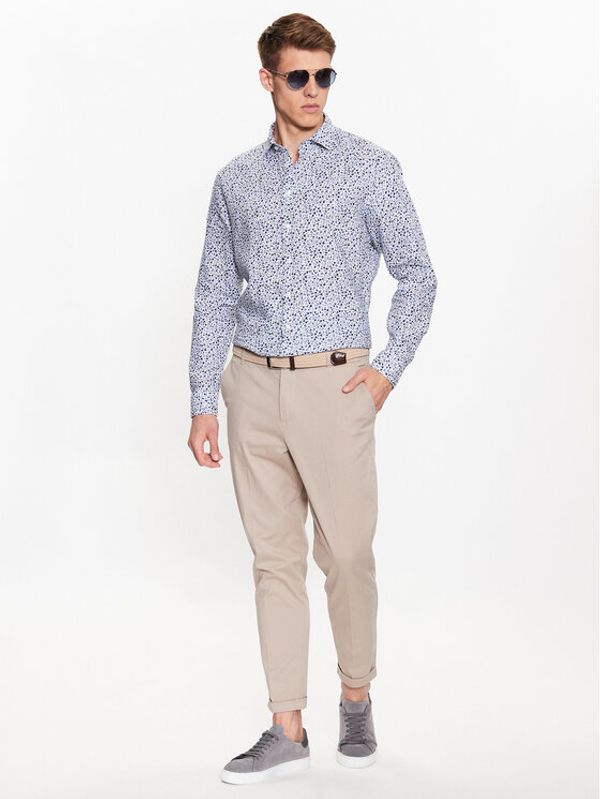 Seidensticker Seidensticker Риза 01.840490 Кафяв Shaped Fit