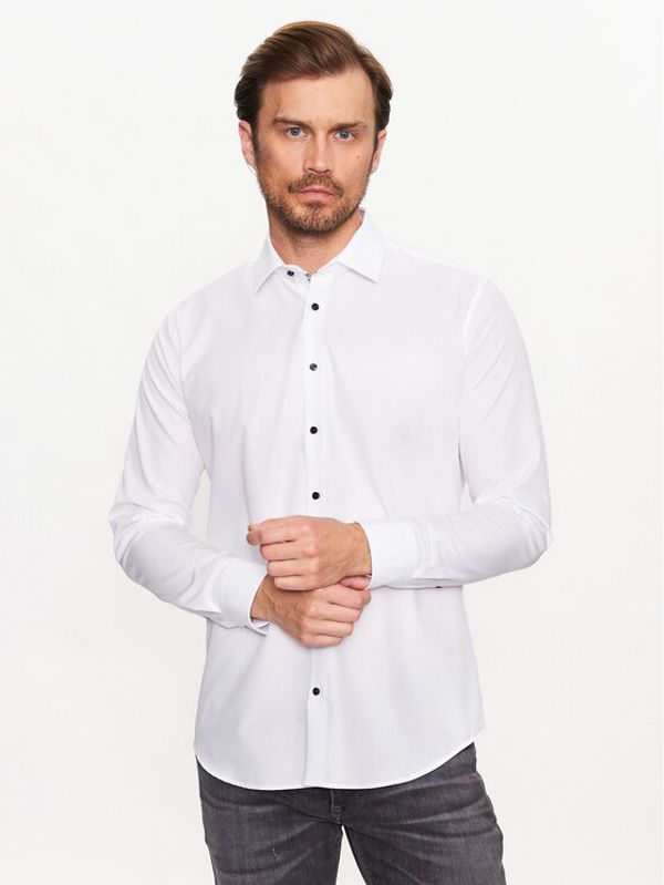 Seidensticker Seidensticker Риза 01.940810 Бял Extra Slim Fit