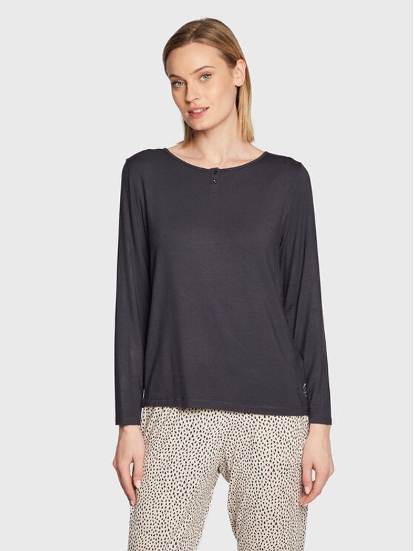 Seidensticker Seidensticker Тениска на пижама 12.520654 Тъмносин Regular Fit