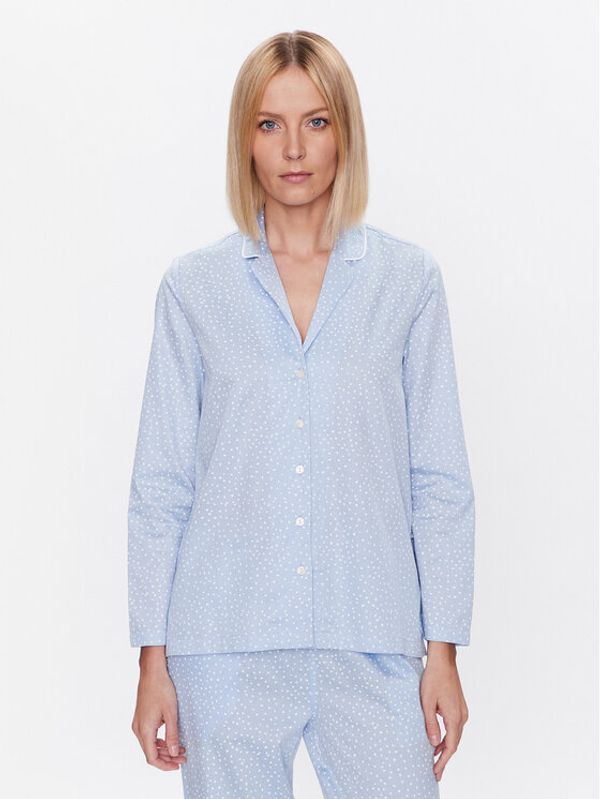 Seidensticker Seidensticker Тениска на пижама Classic Pajama Top Жълт Straight Fit