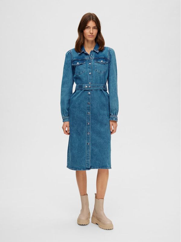 Selected Femme Selected Femme Дънкова рокля Karna 16088322 Син Regular Fit