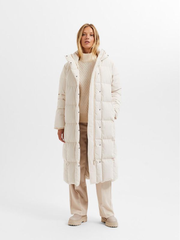 Selected Femme Selected Femme Пухено яке Nita 16085083 Бежов Relaxed Fit