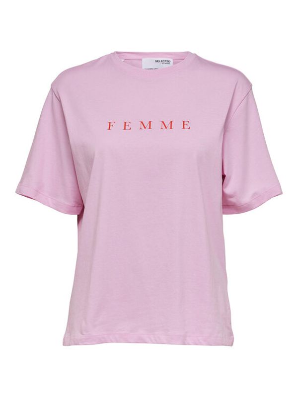 Selected Femme Selected Femme Тишърт 16085609 Виолетов Loose Fit
